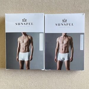 New in box SUNSPEL men boxer underwear white super cotton size M
